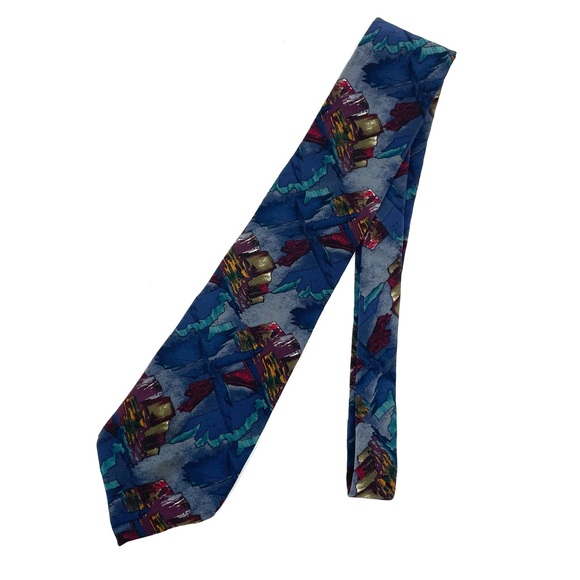 Vintage 90s Jerry J. Garcia Stonehenge Lot of (2) 100% Silk Ties Butterfly ll - Picture 3 of 8